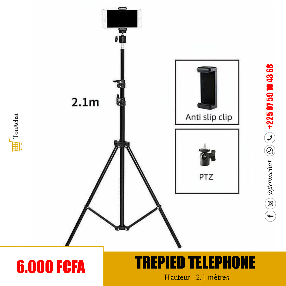 Trépied pour téléphone, Hauteur 2,1m