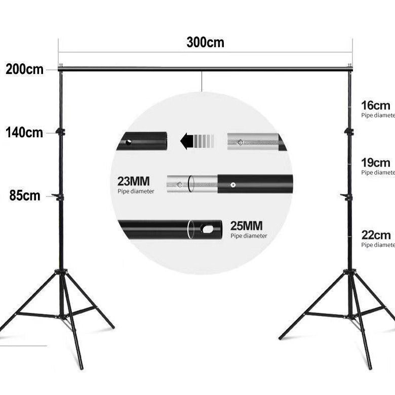 Support de Fonds Photographie en acier inoxydable