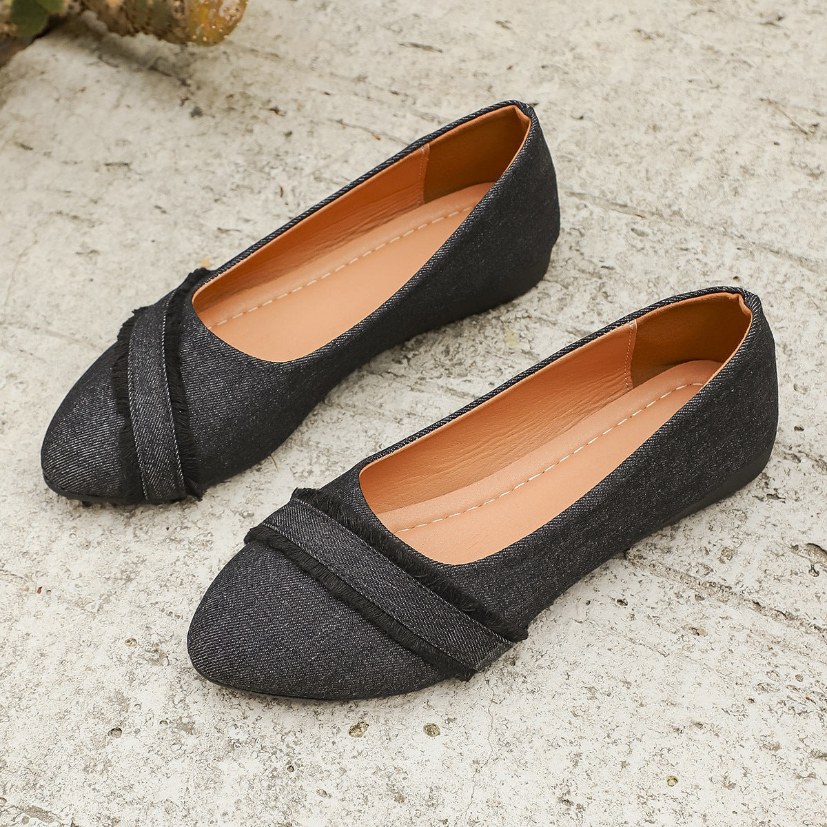 Ballerine en Jean - Noir