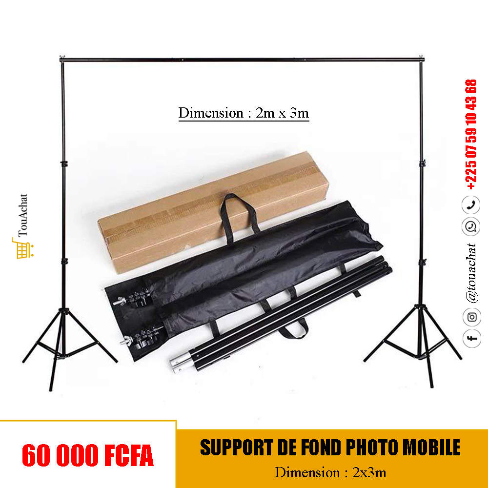 Support de Fonds Photographie en acier inoxydable