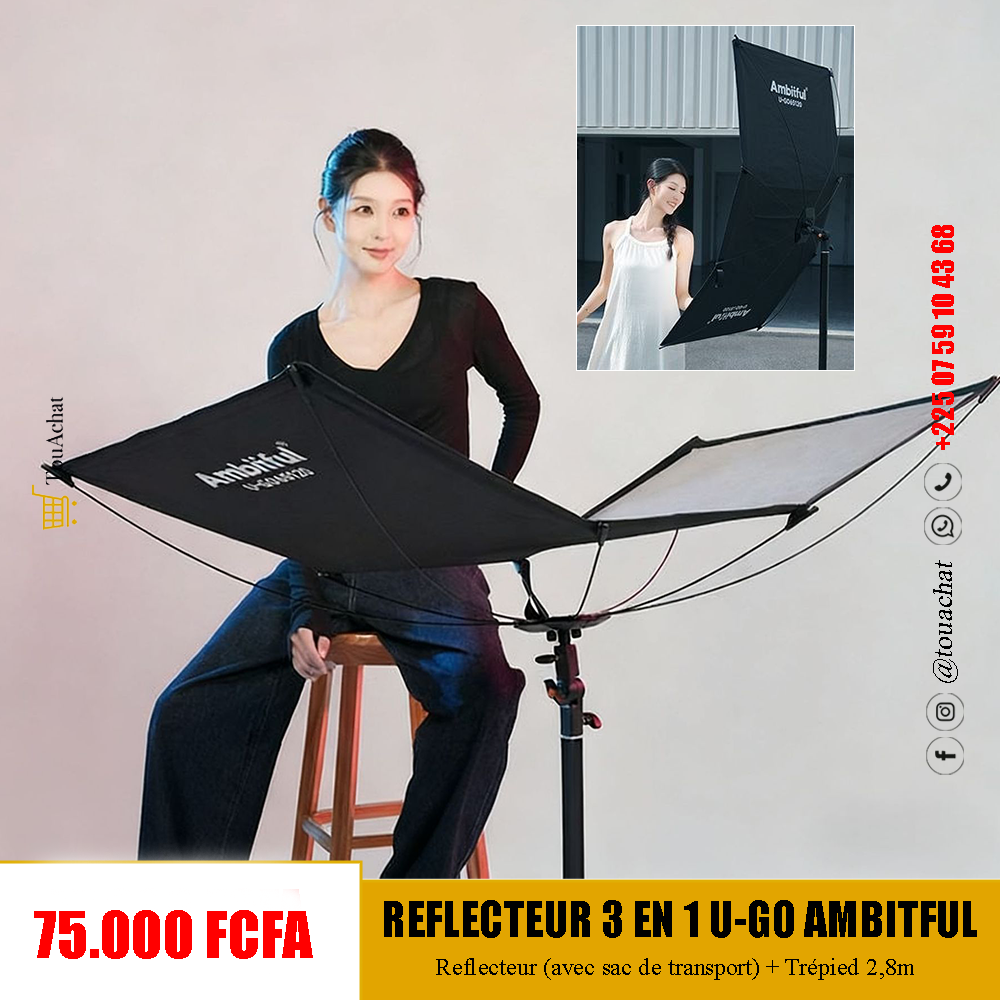 Réflecteur 3 en 1 U-GO Ambitful avec Trépied de 2,8m