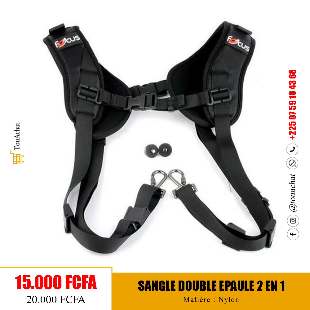 Sangle Double Épaule 2 en 1 pour Appareil Photo