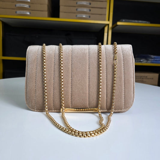 Pochette Velours - Jaune Or
