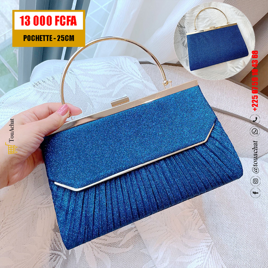 Pochette de luxe 25cm - Bleu