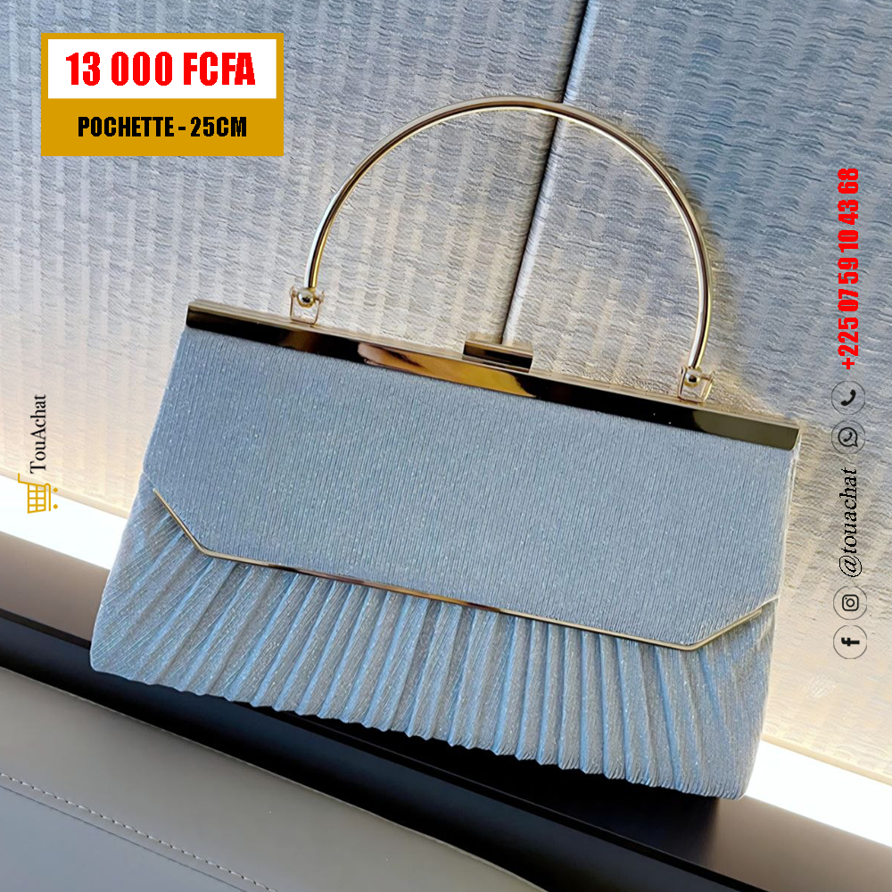 Pochette de luxe 25cm - Couleur Argent