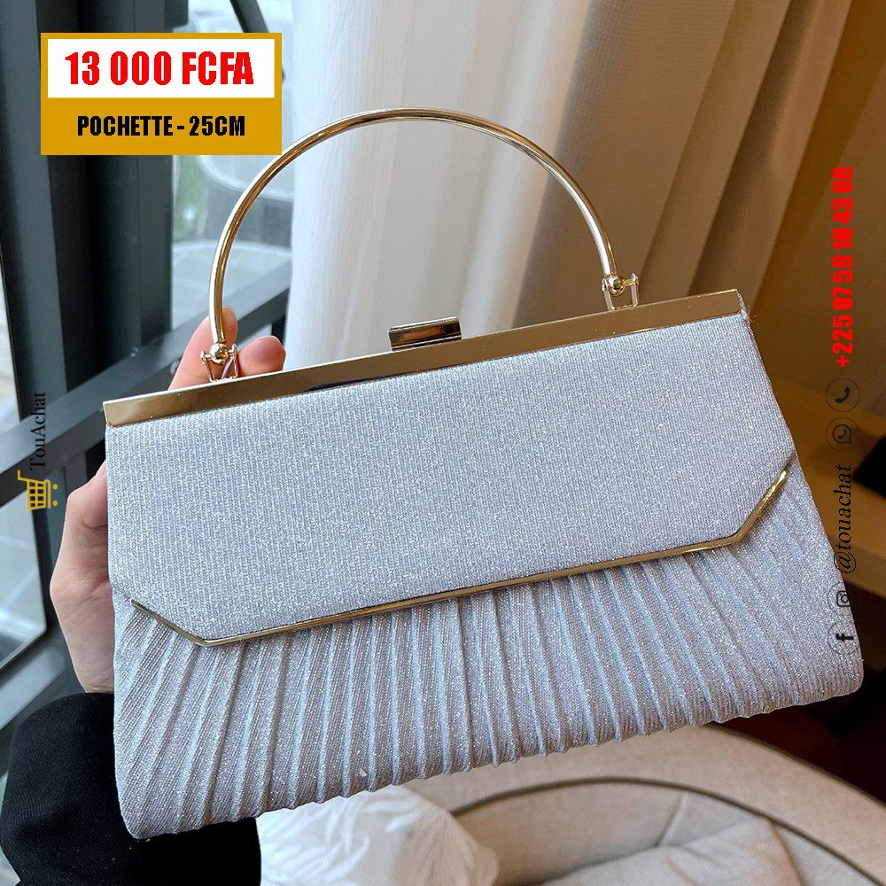 Pochette de luxe 25cm - Couleur Argent