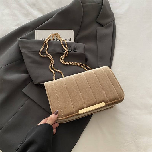 Pochette Velours - Jaune Or