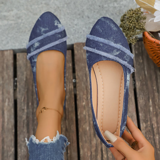 Ballerine Jean - Bleu Délavé
