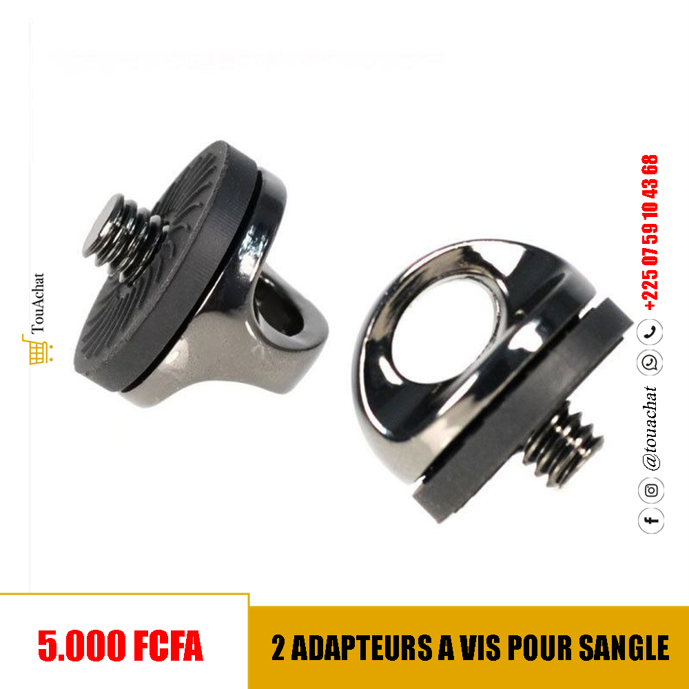 2 Adaptateurs à vis pour sangle