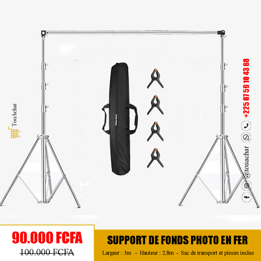 Support de Fonds Photo en Fer