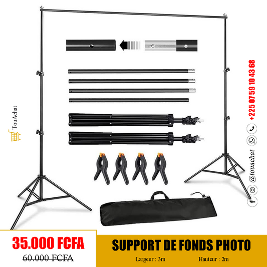 Support de Fonds Photographie en acier inoxydable