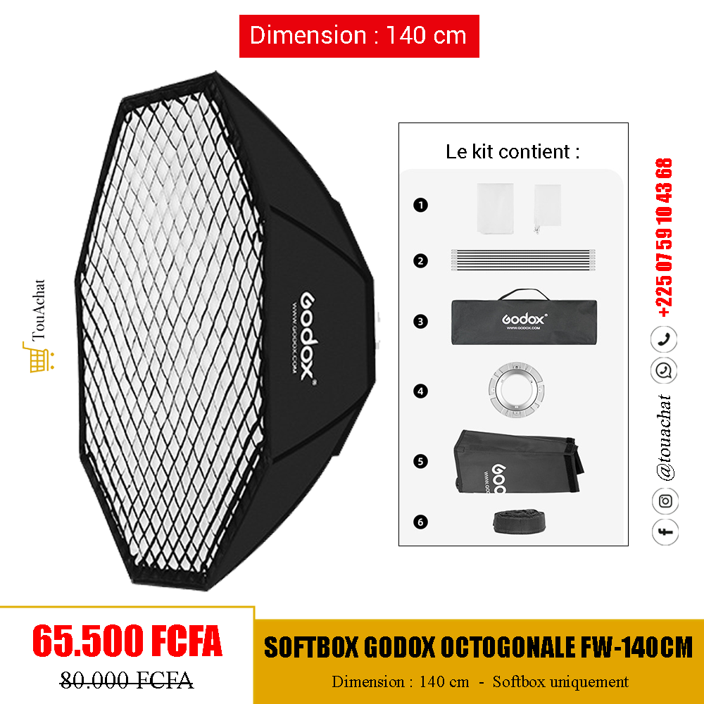 Softbox GODOX Octogonale FW-140cm