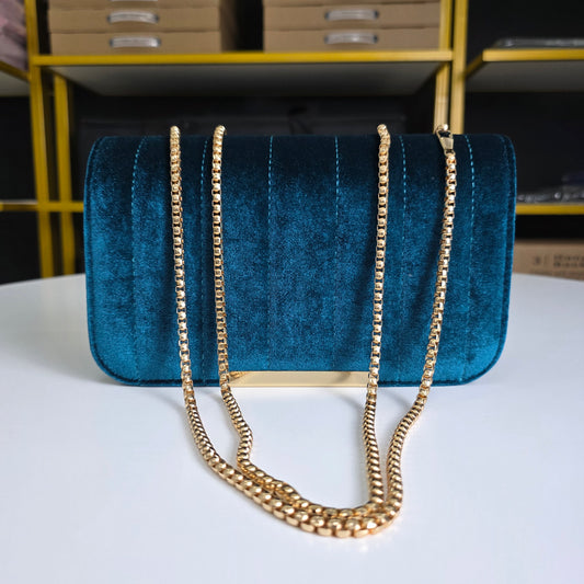Pochette Velours - Bleu