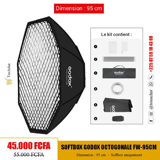 Softbox GODOX Octogonale FW-95cm