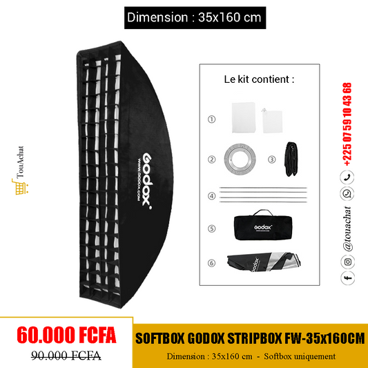 Softbox GODOX Stripbox FW-35x160cm